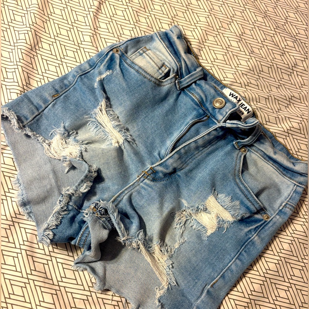 Wax Jean Denim shorts